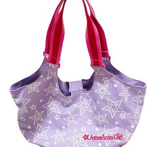 American Girl Purple and Pink Starry Tote